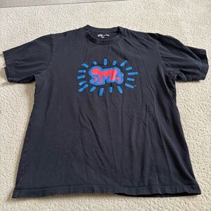 Uniqlo UT Archive Keith Haring Black Cotton Short Sleeve T Shirt